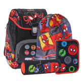 Školní batoh - 4-dílný LOGIC SET - Spider Man BADGE