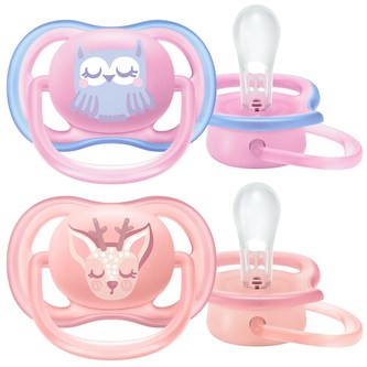 Šidítko Avent Ultra air Pastel 2ks 0- 6 m holčička - velikost 0-6 m