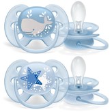 Šidítko Avent Ultrasoft Premium 2ks pro kluka 6-18m - velikost 6-18 m