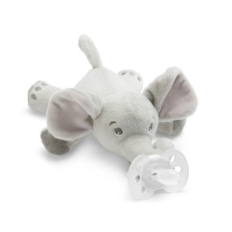 Plyšová hračka s dudlíkem  Avent Ultrasoft + 0m slon
