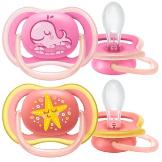 Šidítko Avent Ultra air Pastel 2ks 6- 18 m holčička - velikost 6-18 m