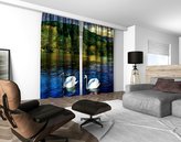 3D dekorační závěs 210V SWANS 2x160x250 cm set 2 kusy MyBestHome