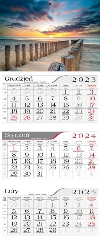 Kalendarz 2024 Trójdzielny Bałtyk