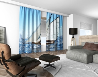 3D dekorační závěs 109V SAIL BOARD 2x160x250 cm set 2 kusy MyBestHome