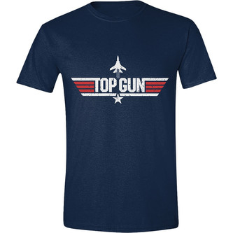 Pánské tričko Top Gun: Logo (2XL) navy bavlna