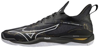 Mizuno WAVE MIRAGE 4/BlkOyster/Wht/MPGold Velikost boty: 47.0/12.0