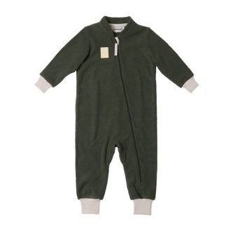 LEOKID Fleecový overal Snowberry Green Scape vel. 9 - 12 měsíců (vel. 74)