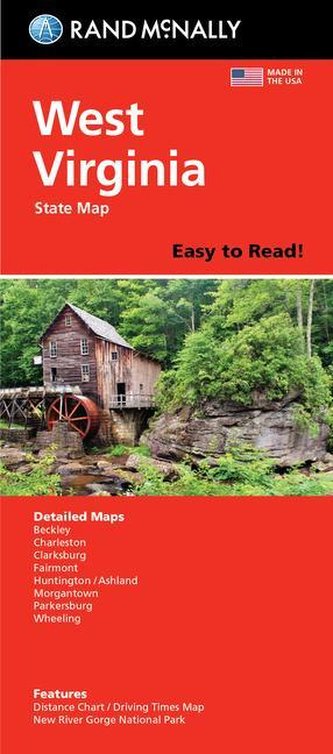 Rand McNally Easy to Read Folded Map: West Virginia State Map