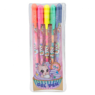 Vícebarevná gelová pera Ylvi, 5 ks