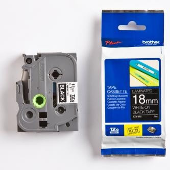 Páska, 18 mm x 8 m, BROTHER, černá-bílá