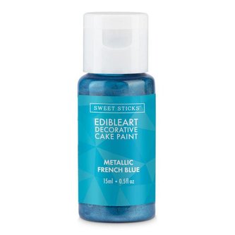 Metalická barva tekutá 15ml Frech blue - Sweet Sticks
