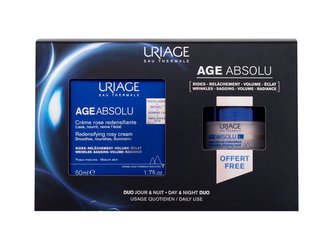 Uriage Age Absolu denní pleťový krém Age Absolu Redensifying Rosy Cream 50 ml + noční pleťová maska Age Absolu Redensifying Sleeping Mask 15 ml