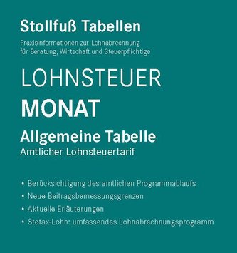 Tabelle, Lohnsteuer 2023 Monat Sonderausgabe Juli
