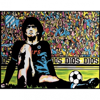 Colorvelvet Sametový obrázek Fotbalista 21x29,7cm