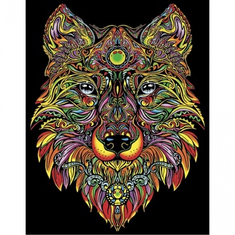 Colorvelvet Sametový obrázek Vlk 50x70cm