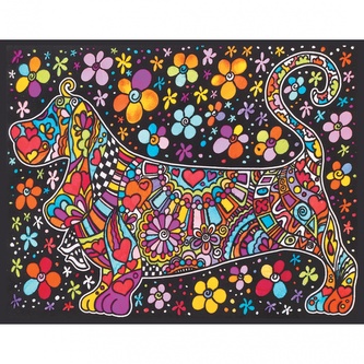 Colorvelvet Sametový obrázek Baset 47x35cm