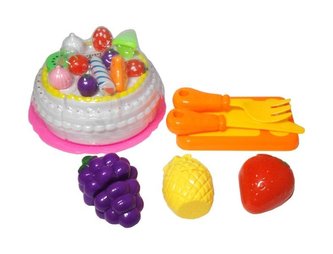 Owoce + tort do krojenia