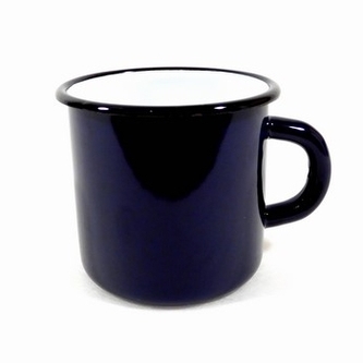 Hrnek smalt 370ml ¤8cm hladký  CZ kobalt modrá