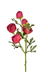 Umělá růže tmavě růžová 60 cm