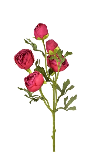 Umělá růže tmavě růžová 60 cm