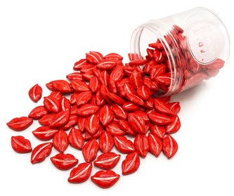 Cukrové zdobení červené rty 85g - Happy Sprinkles