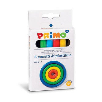 Plastelína PRIMO, sada 6 x 18g, mix barev, papírový obal