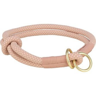 Soft Rope kulatý polostahovací obojek, růžová/světlerůžová - XS-S: 30cm/ 10 mm