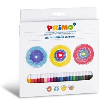 Pastelky šestihranné PRIMO MINABELLA, tuha Ø 3,8mm, 24ks, papírový obal