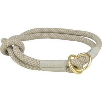 Soft Rope kulatý polostahovací obojek, šedá/světlešedá - XS-S: 30cm/ 10 mm
