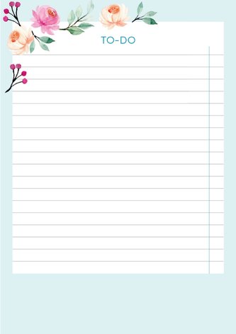 To-Do Block Blütenzauber, vegan