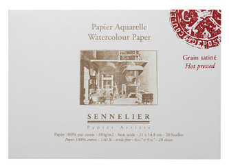 Sennelier blok akvarelový satin grain 10,5x24,5 cm