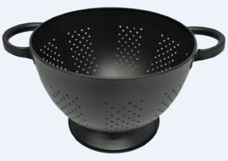 CEDNÍK HLUBOKÝ 22X15 CM, NEREZ, ČERNÁ