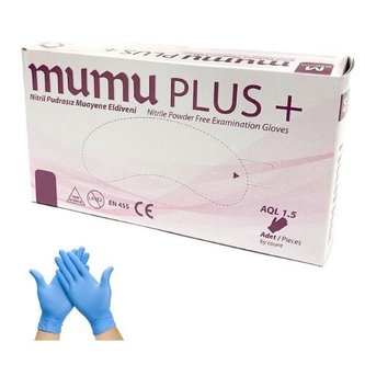 Rukavice jednorázové nitrilové nepudrované S - modré