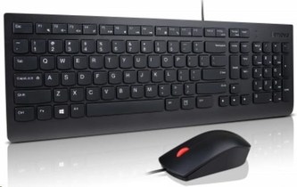 LENOVO klávesnice Essential Wired USB Keyboard + Mouse Set - USB, US EURO, černá