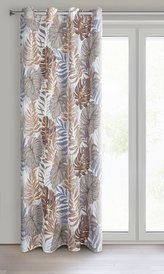 Dekorační jemný závěs s kroužky KATYNA hnědá/zlatá 140x250 cm (cena za 1 kus)  MyBestHome