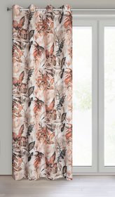 Dekorační jemný závěs s kroužky ADLA béžová/růžová 140x250 cm (cena za 1 kus)  MyBestHome