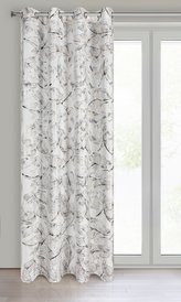 Dekorační vzorovaný velvet závěs s kroužky WALZ bílá 140x250 cm (cena za 1 kus) MyBestHome