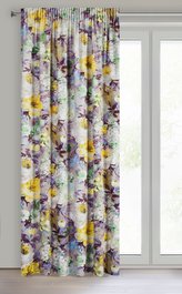 Dekorační vzorovaný závěs s řasící páskou AMINA béžová/žlutá 140x270 cm (cena za 1 kus) MyBestHome