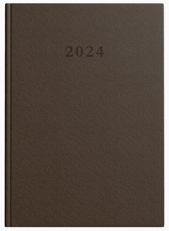 Kalendarz 2024 książkowy A4 Standard DTP brązowy