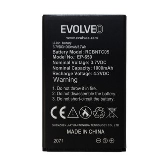 EVOLVEO EasyPhone XG, originální baterie, 1000 mAh