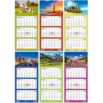 Kalendarz 2024 trójdzielny mix