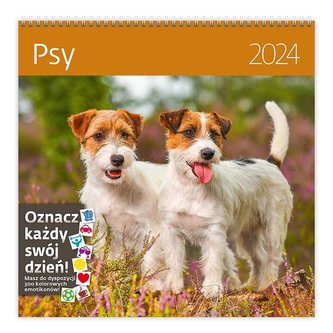 Kalendarz 2024 30x30 Psy HELMA Kalendarz 2024 30x30 Psy HELMA