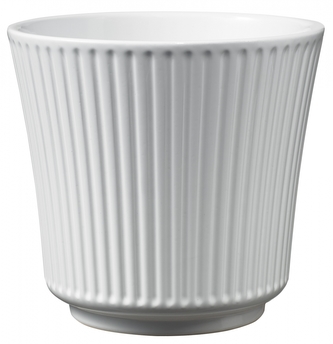 Keramický květináč Delphi lesklý 12 cm bílý