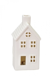 Domeček bílý s LED osvětlením 15X7,6X6,3 cm