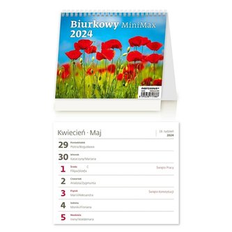 Kalendarz 2024 biurkowy MiniMax tygodniowy HELMA