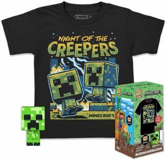 Funko Pocket POP&Tee: Minecraft- Blue Creeper(XL)
