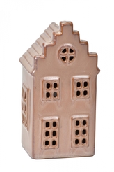 Domeček hnědý s LED osvětlením 15,1x7,8x6,3 cm