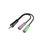 Hama headset redukce 2x jack 3,5 mm na jack 4pól. vidlici Hama headset redukce 2x jack 3,5 mm na jack 4pól. vidlici