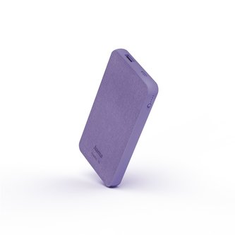 Hama Fabric 10, powerbanka, 10000 mAh, 3 A, USB-C,A, textilní, fialová