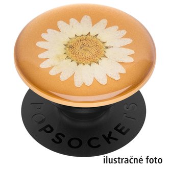 PopSockets PopGrip Gen.2, Pressed Flower White Daisy, bílý kvítek zalitý v pryskyřici